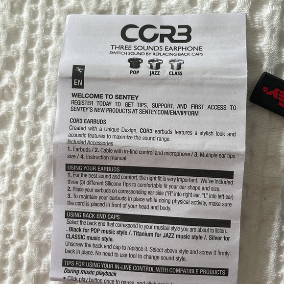 NWOT! Sentey - Cor3 Three Sound Earphones - Picture 3 of 9